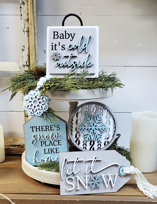 Baby it's cold outside:  Laser Tiered Tray Collection A1757N