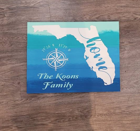 Florida with coordinates:   Rectangle A1388N