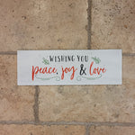 Wishing you peace, joy & love: Plank Design A1492N
