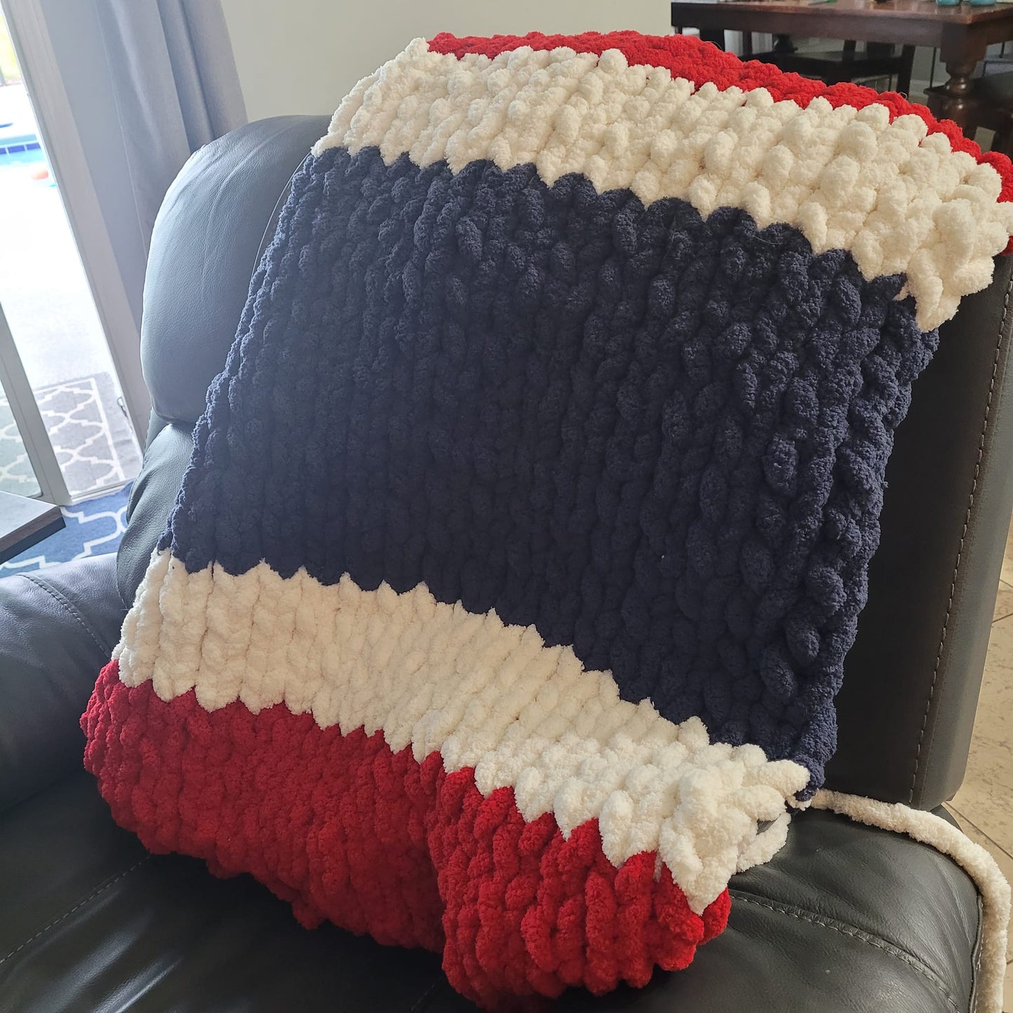Freedom Calling: Hand-Knit Blanket (SAMPLE)