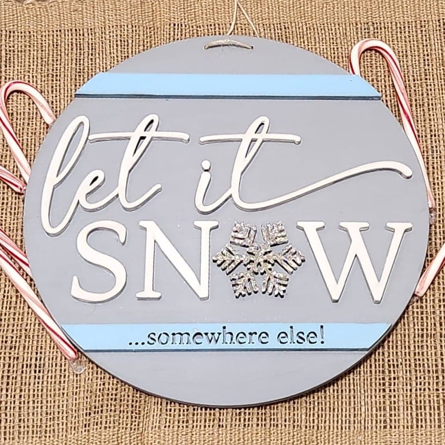 let it SNOW...somewhere else!:  3D round door hanger A1747N