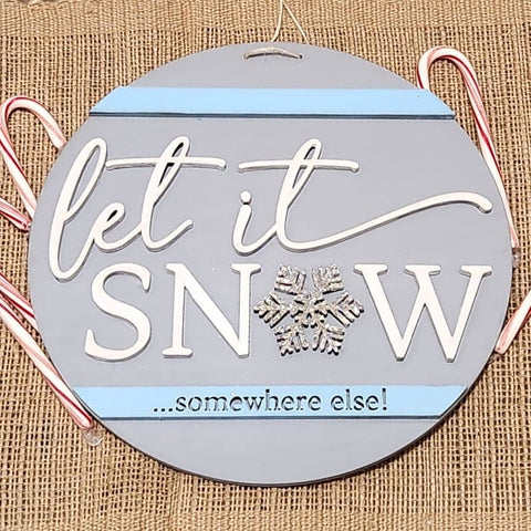 let it SNOW...somewhere else!:  3D round door hanger A1747N