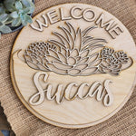 Welcome Succas:   3D ROUND door hanger A1817N