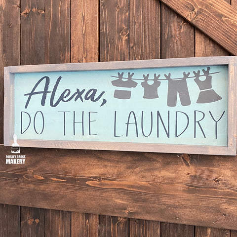 Alexa, DO THE LAUNDRY Plank Design A1572N