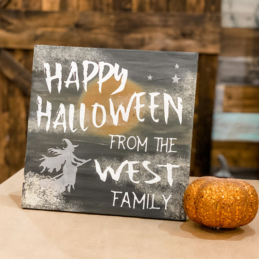 Happy Halloween Personalized: Square Design A1642N