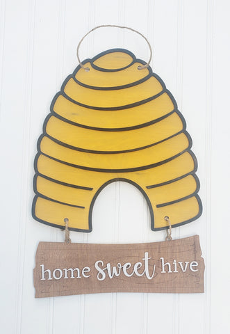 Home Sweet Hive: 3D Door hanger A1822N