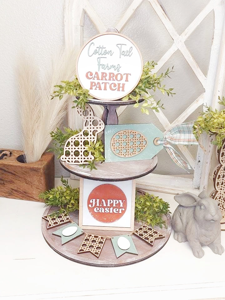 Cotton Tail Carrot Patch: Laser Tiered Tray Collection A1802N