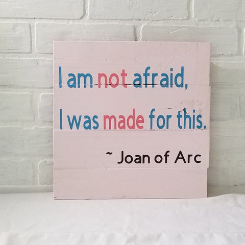 I am not afraid, I was made for this: Square Design A1306N