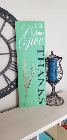 In all things Give Thanks:  Plank Design A1274N