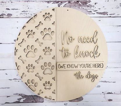 No need to knock, we know you're here:  3D ROUND door hanger A1813N