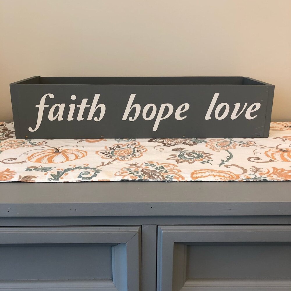 faith hope love: planter box A1409N