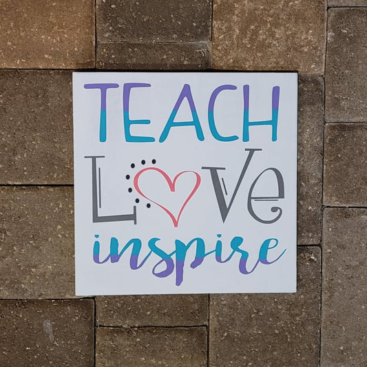 Teach Love Inspire: Square Design A1225N