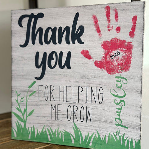 Thank you for helping me grow: Square Design A1770N