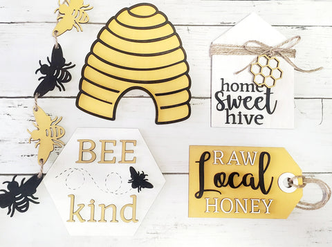 Bee Hive:  Laser Tiered Tray Collection A1806N