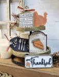 Gather with Grateful Hearts: Laser Tiered Tray Collection A1687N