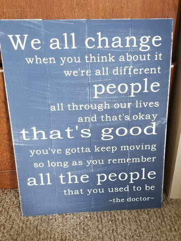 We all change...The Doctor   Rectangle A1401N