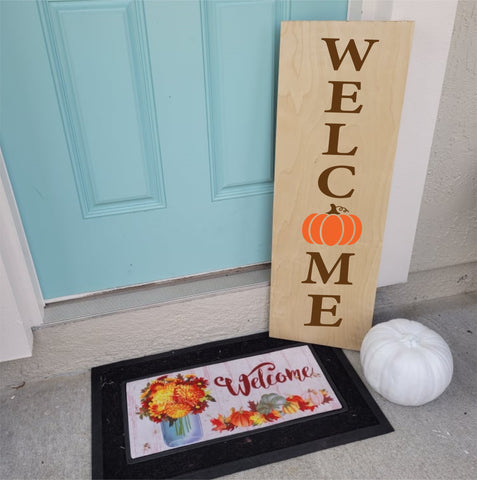 Welcome with pumpkin: Plank Design A1507N