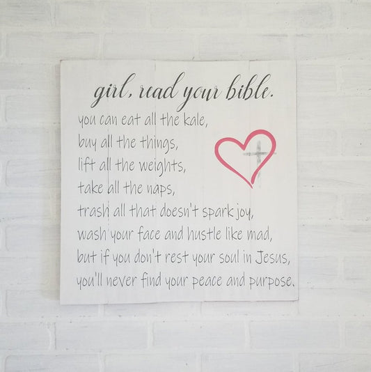 Girl, read your Bible: Square Design A1305N