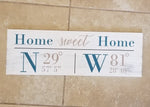 Home sweet Home coordinates horizontal:  Plank Design A1276N