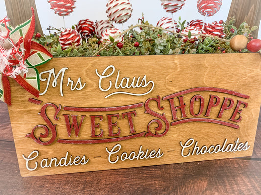 Mrs. Claus Sweet Shoppe: 3D Rectangle A1716N