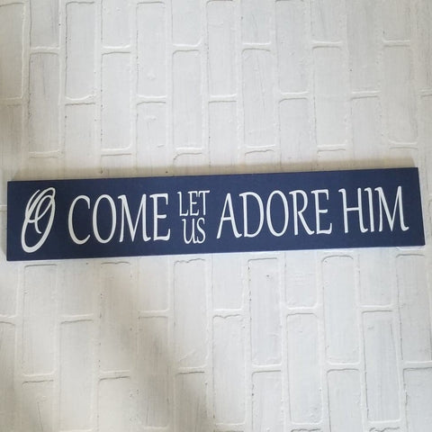 O come let us adore him:  Plank Design A1278N