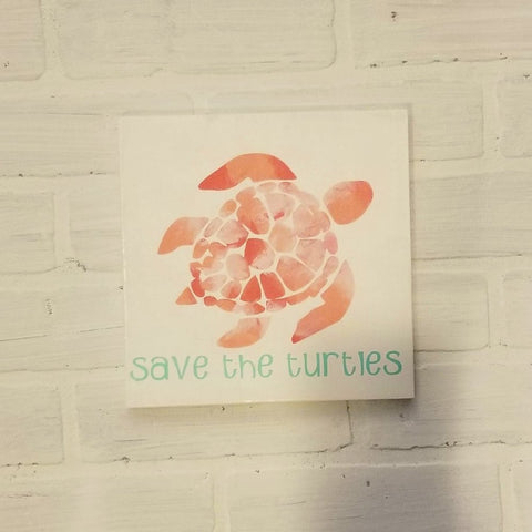 Save the turtles:  Square Design A1239N