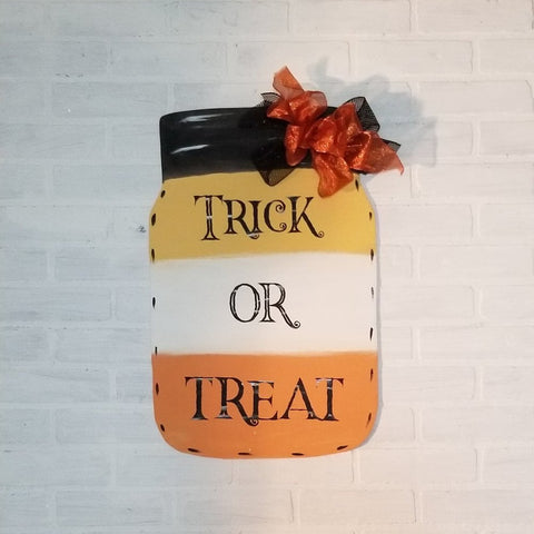 Trick or Treat: Mason Jar Door Hanger A1412N