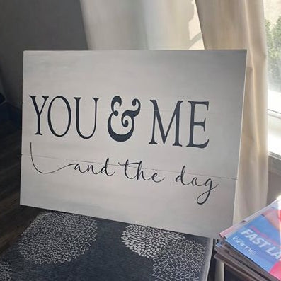 You & Me and the dog:   Rectangle A1399N